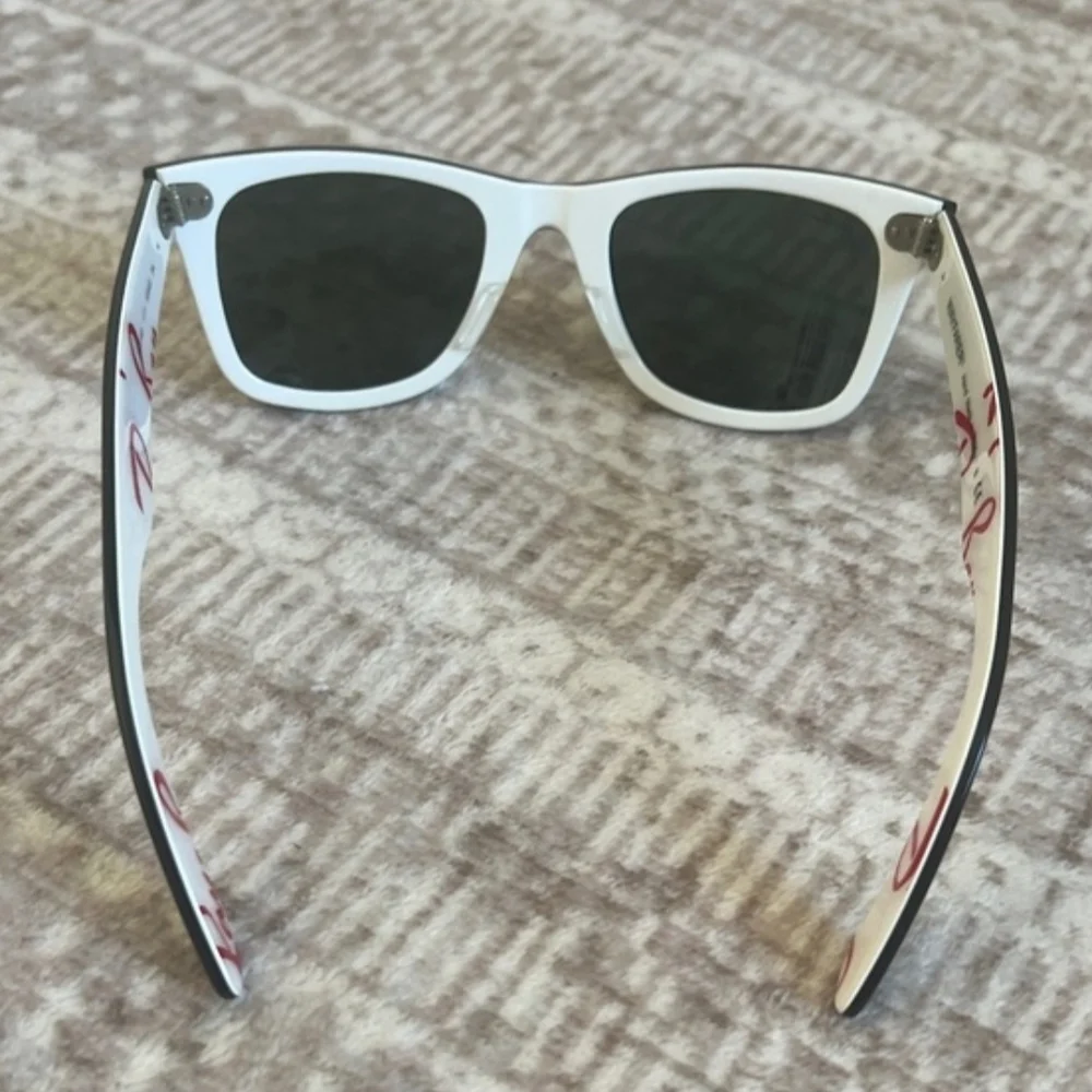 RayBan WAYFARER Special Series 2 Tone/Black / White Multi Color Sunglasses 50-22 - Picture 6 of 8